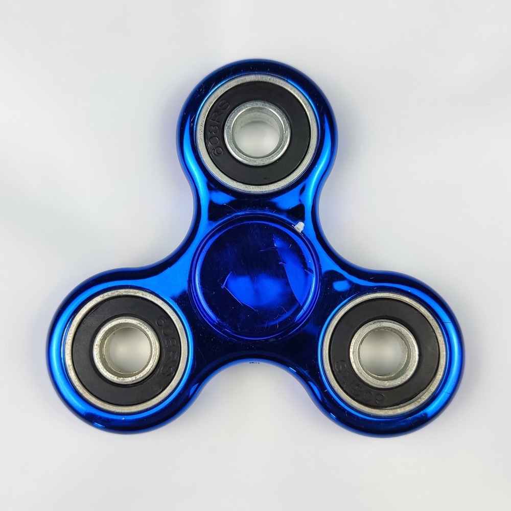 Unbranded Fidget Spinner Unisex OS Blue Metallic 608RS Bearing Stress Relief Toy